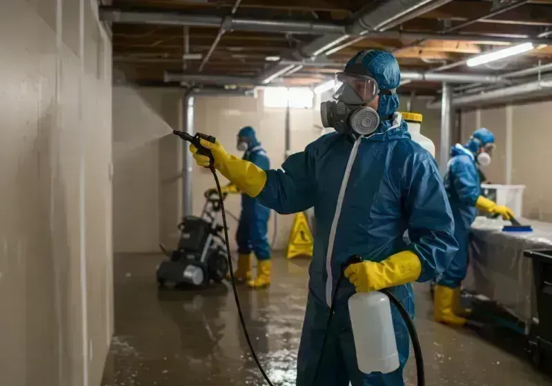 Basement Sanitization and Antimicrobial Treatment process in Harleysville, PA